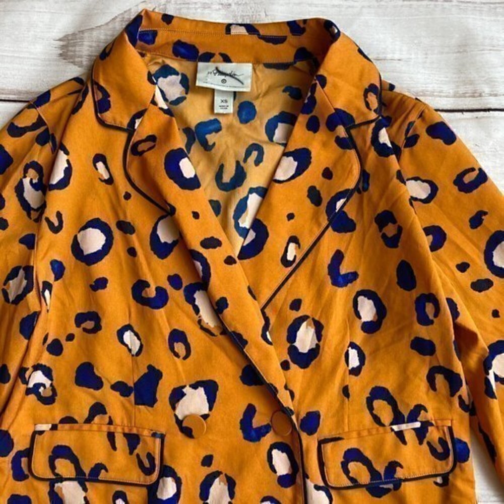 3.1 Phillip Lim x Target Orange Leopard Print Blazer Jacket Size XS - Picture 4 of 8